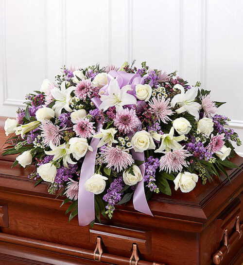 Graceful in Lavender Casket Spray