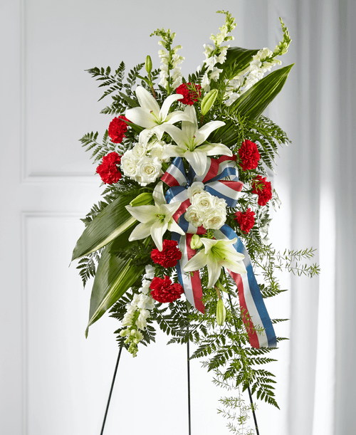 Stars of Life Standing Spray Red White & Blue