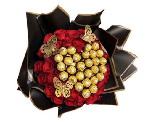Butterfly Charm & Chocolate Bouquet