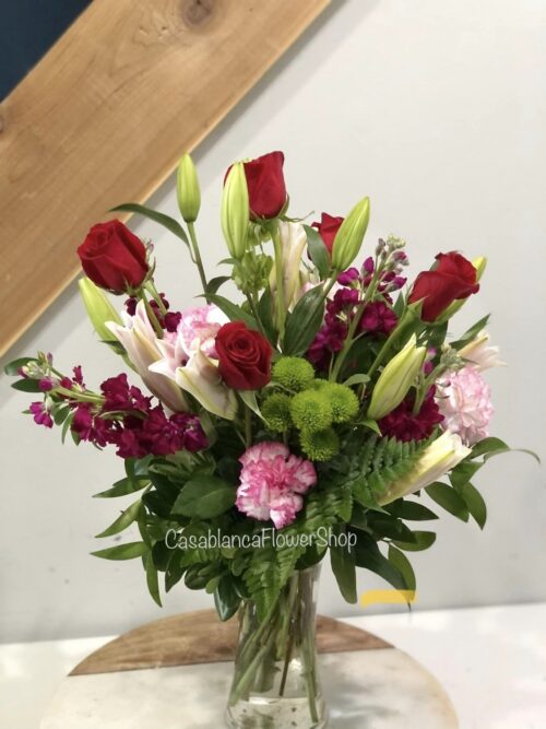 Stunning Bouquet with Rose and Lily