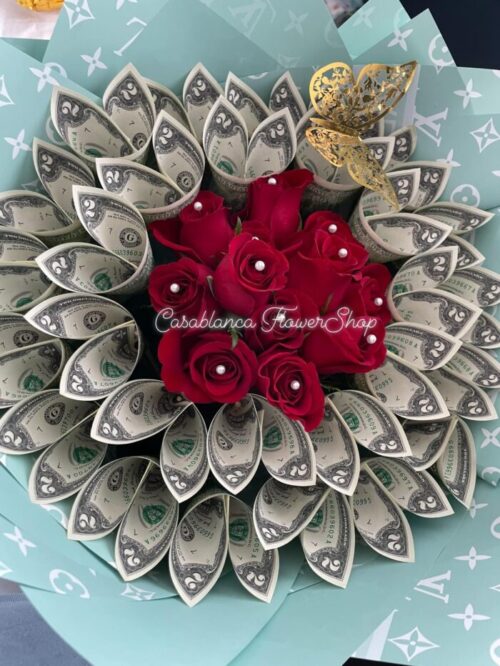 Just priceless with roses (must drop off cash to store before delivery for this item cash not included)